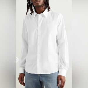 AMI Alexandre Mattiussi White Button-Down Shirt - Classic Fit - Size 42